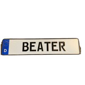 European German License Plate Beater 20.5” X 4.5”